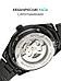 Часы мужские механические с автоподзаводом наручные классические с браслетом черные, фото 8
