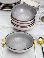 Набор тарелок керамика на 6 персон суповые обеденные глубокие посуда для супа