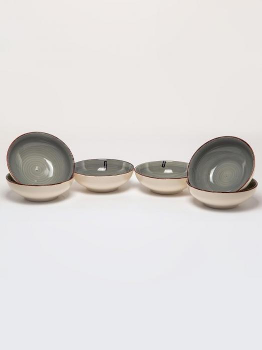 Набор тарелок керамика на 6 персон суповые обеденные глубокие посуда для супа - фото 3 - id-p224444426