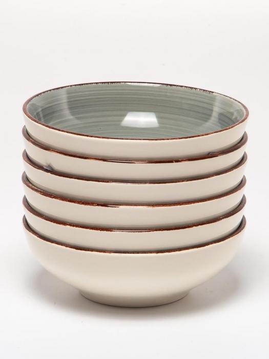 Набор тарелок керамика на 6 персон суповые обеденные глубокие посуда для супа - фото 5 - id-p224444426
