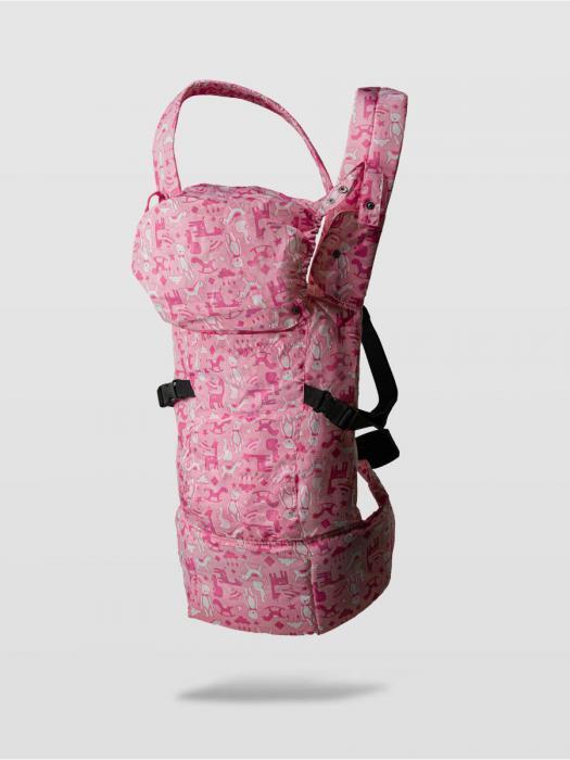 Эргорюкзак для новорожденных малышей детей хипсит слинг кенгуру рюкзак переноска розовый - фото 6 - id-p224444434