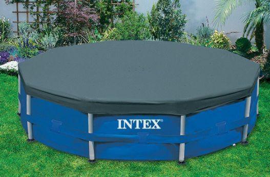 INTEX Тент для каркасного бассейна METAL FRAME 305см (выступ 25 см) .(в коробке) Арт. 28030 - фото 1 - id-p224493287