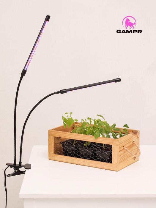 Фитолампа для рассады 2 лампы фитосветильник для растений цветов на прищепке - фото 7 - id-p224444563