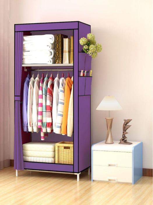 Тканевый каркасный шкаф разборный для одежды VS31 фиолетовый складной органайзер из ткани - фото 1 - id-p224444599