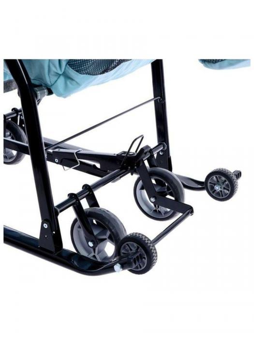 Санки коляска Ника детские зимние для малышей с колесиками и перекидной ручкой - фото 10 - id-p224444770