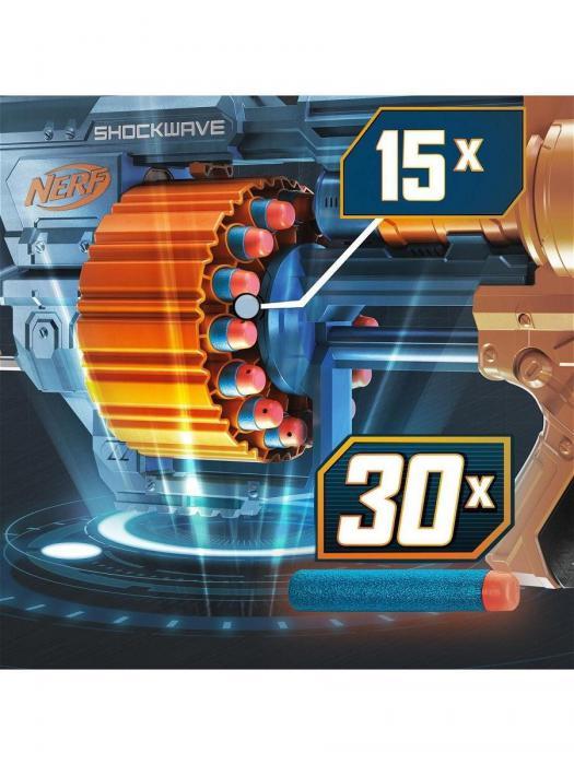 Игрушечный детский пистолет бластер Nerf игровой космический Нерф с мягкими пулями игрушка для мальчика - фото 6 - id-p224444831