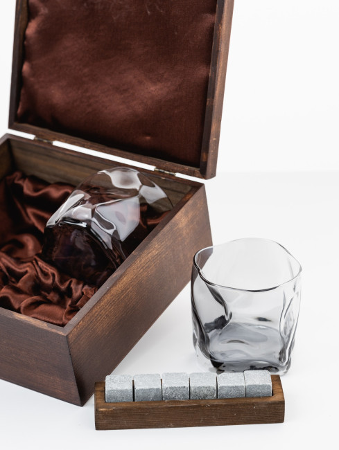 Подарочный набор для виски в деревянной шкатулке с камнями AmiroTrend ABW-304S - фото 6 - id-p220747217