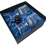 Подарочный набор для вина 2 бокала, вакуумная пробка AmiroTrend ABW-501 blue crystal, фото 3