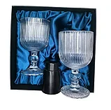 Подарочный набор для вина 2 бокала, вакуумная пробка AmiroTrend ABW-501 blue crystal, фото 5