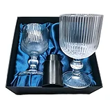 Подарочный набор для вина 2 бокала, вакуумная пробка AmiroTrend ABW-501 blue crystal, фото 7