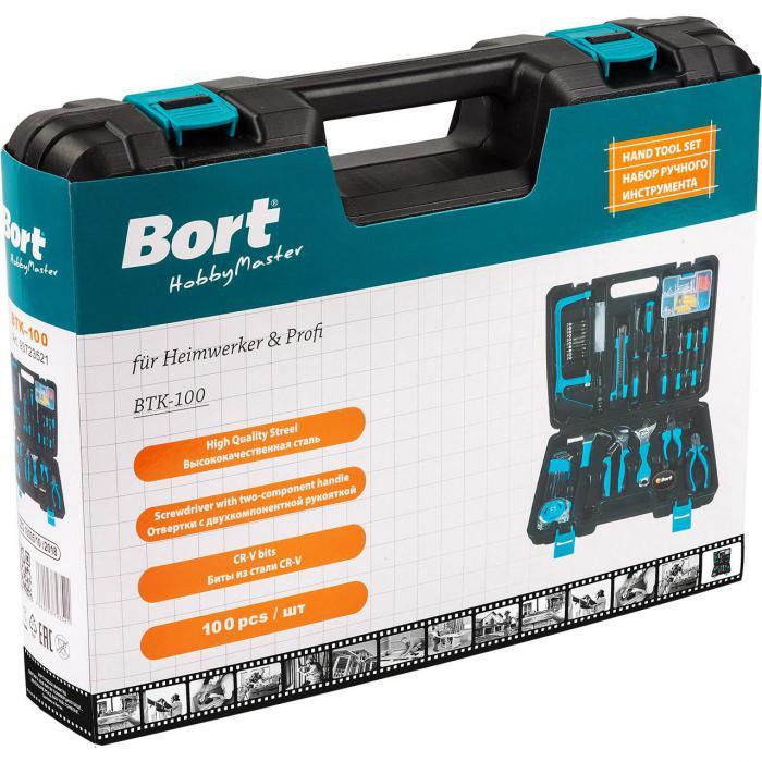 Набор ручного инструмента Bort BTK-100 в чемодане кейсе 100 предметов для дома сантехника домашнего мастера - фото 6 - id-p224445196
