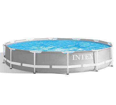 Бассейн каркасный на опорах большой складной круглый для дачи купания детей и взрослых 366x76 Intex 26710NP