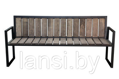 Скамейка металлическая с брусом "Бульвар" 1500(2000)х500х900мм - фото 4 - id-p224531518