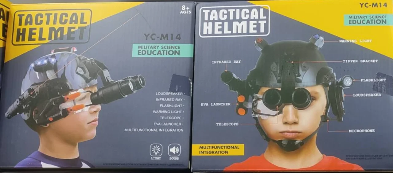 Детские тактический шлем Игровой набор для шпионов "Шлем спецагента Шпиона" YC-M14 - фото 1 - id-p132365970