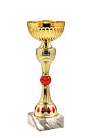Кубок на мраморной подставке , высота 28 см,чаша 10 см арт.390-280-100