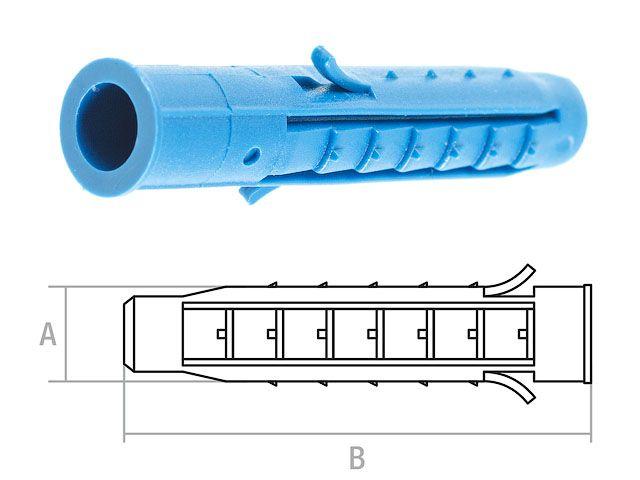 Дюбель распорный 5х40 мм четырехсегментный (20 шт в зип-локе) STARFIX (SMZ1-41325-20) - фото 1 - id-p224531797