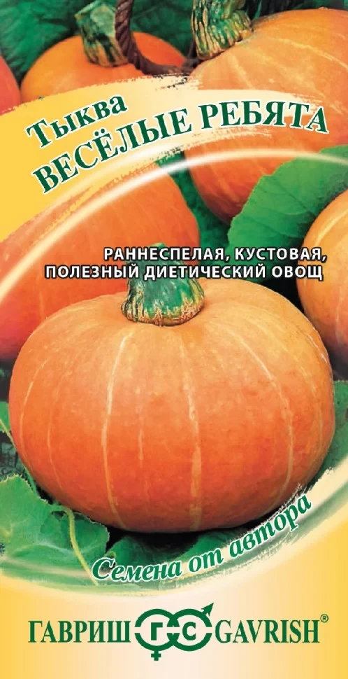 Тыква "Веселые ребята" сер. "Семена от автора", 1 г . "Гавриш", РФ - фото 1 - id-p224532036