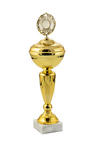 Кубок "Сила" с крышкой на мраморной подставке , высота 31 см, чаша 8 см    арт.050-190-80 КЗ80