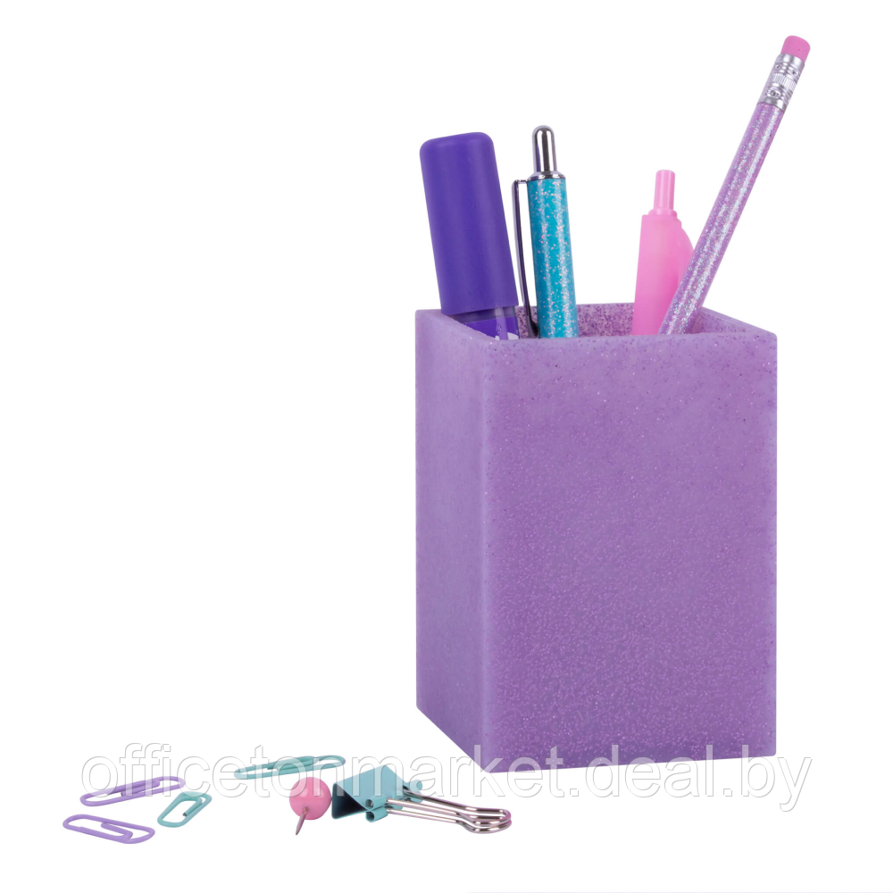 Подставка для канцелярских мелочей "Glitter", фиолетовый - фото 2 - id-p224531636