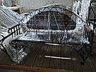 Скамейка металлическая с брусом  "Лира 1"  1600х1010х630мм, фото 2
