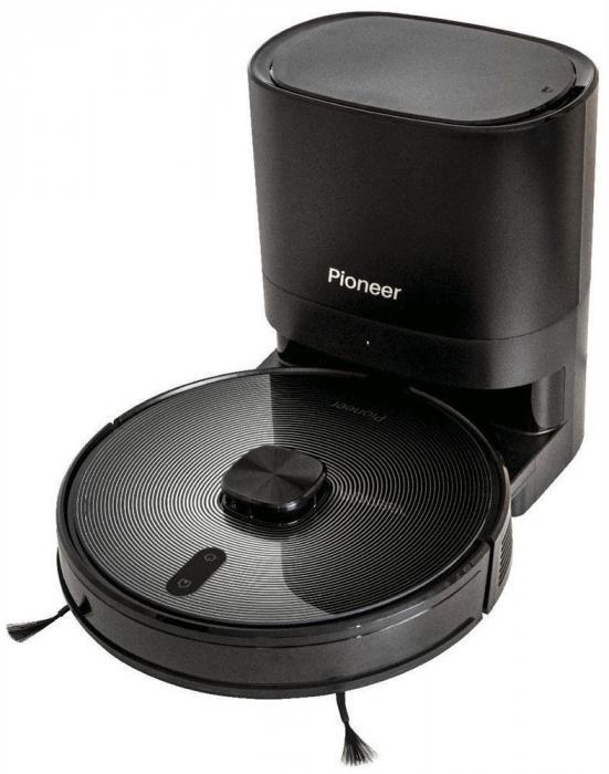 Робот пылесос с лидаром автоочисткой построением карты помещений и голосовым управлением PIONEER VC725R черный - фото 1 - id-p224460515