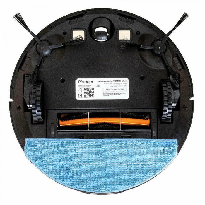 Робот пылесос с лидаром автоочисткой построением карты помещений и голосовым управлением PIONEER VC725R черный - фото 2 - id-p224460515