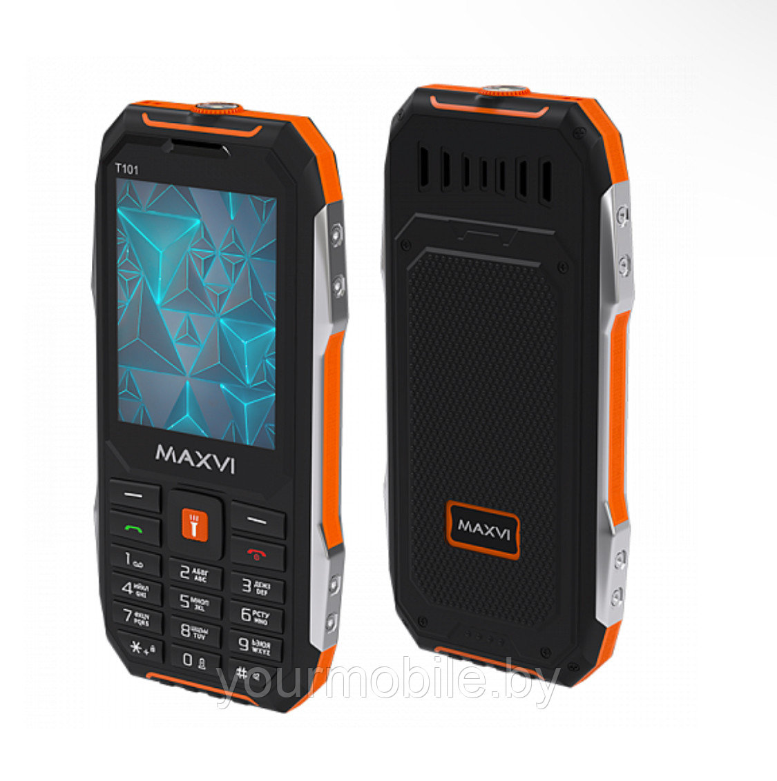 Мобильный телефон Maxvi T101 +ЗУ WC-111 Оранжевый - фото 1 - id-p224533273
