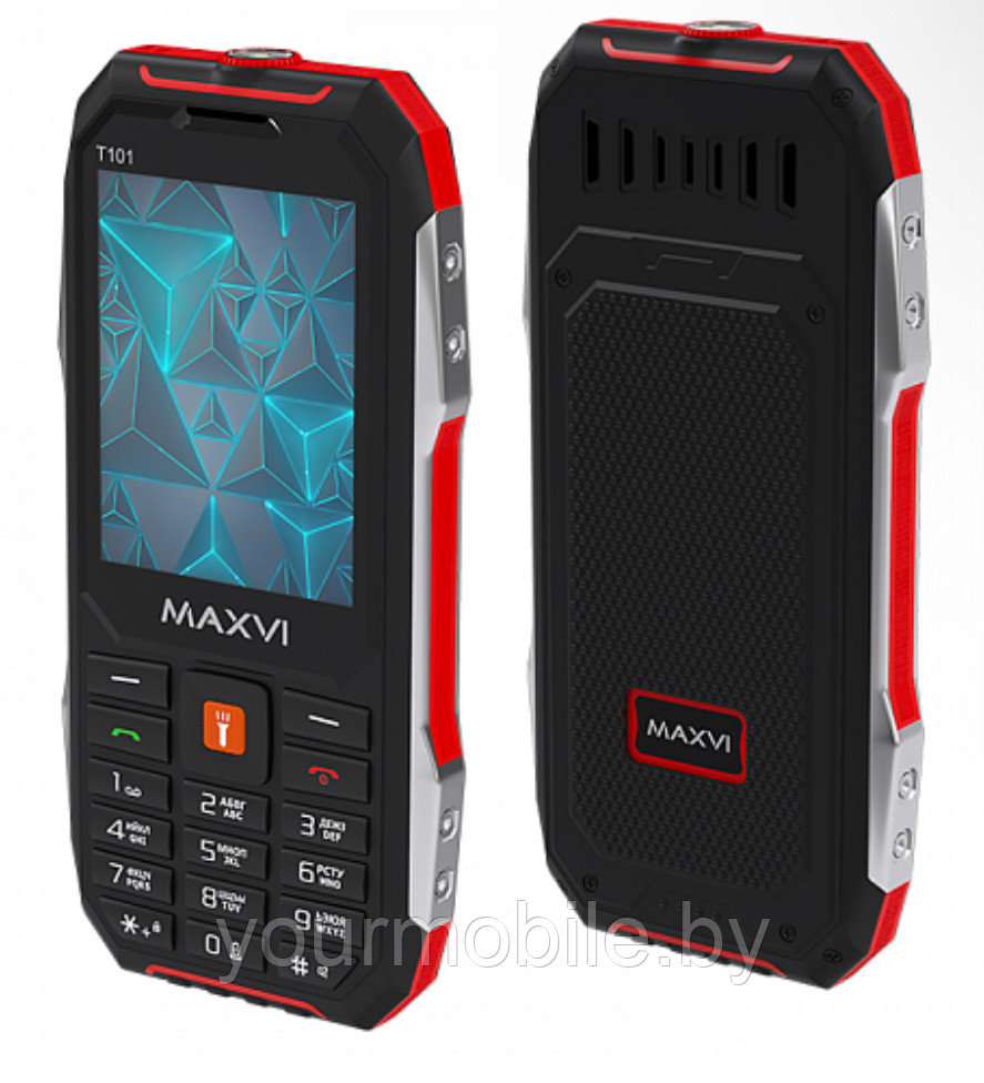 Мобильный телефон Maxvi T101 +ЗУ WC-111 Красный - фото 1 - id-p224533272