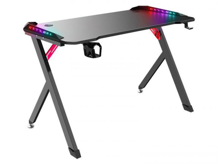 Компьютерный игровой стол геймерский с подсветкой Defender MP72 RGB для ПК геймера ноутбука - фото 1 - id-p223864539