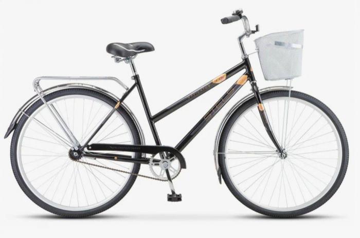 Велосипед для взрослых женский STELS Navigator-300 Lady 28" Чёрный с корзинкой рама 20" - фото 1 - id-p224220138