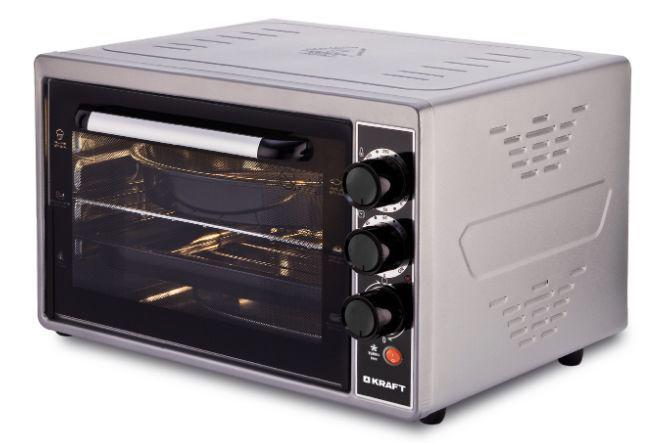 Настольная духовка мини печь электрическая KRAFT KF-MO 4506 GR жарочный шкаф для дачи выпечки хлеба - фото 1 - id-p224220937