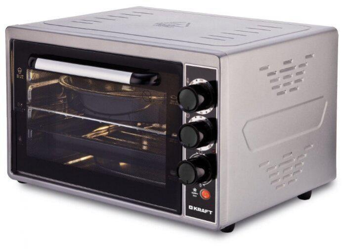 Настольная духовка мини печь электрическая KRAFT KF-MO 4506 GR жарочный шкаф для дачи выпечки хлеба - фото 2 - id-p224220937