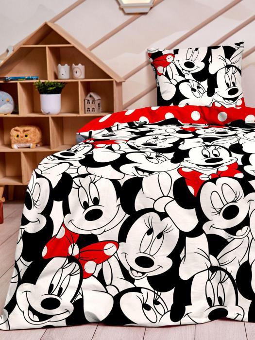 Постельное белье 1,5-спальное детское подростковое комплект для девочки Минни Маус Микки Маус Disney полуторка - фото 4 - id-p224425852