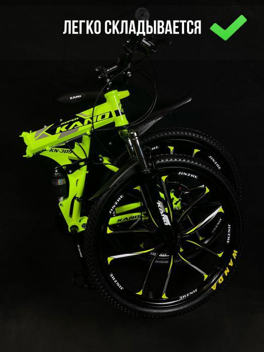 Велосипед для взрослых скоростной горный женский складной на литых дисках 26 дюймов спортивный желтый - фото 3 - id-p224425886