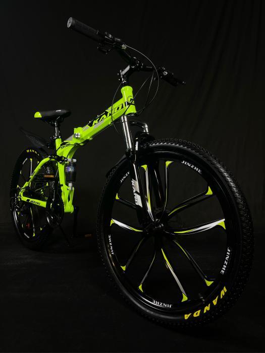 Велосипед для взрослых скоростной горный женский складной на литых дисках 26 дюймов спортивный желтый - фото 10 - id-p224425886