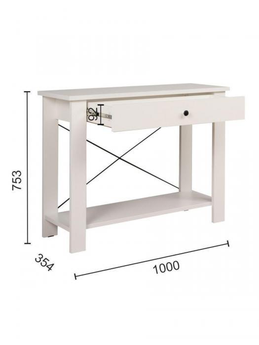 Консоль мебель в прихожую консольный столик туалетный мебельный белый стол на балкон в гостиную прованс узкий - фото 4 - id-p224425932