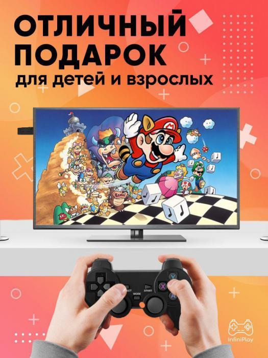 Игровая приставка для телевизора портативная денди консоль с играми 8bit ретро для детей - фото 3 - id-p224425966