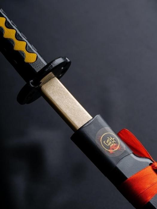 Катана самурайский меч ниндзя игрушечный детский деревянный клинок рассекающий демонов - фото 6 - id-p224426185