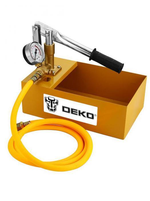 Ручной опрессовщик Deko HTP01 068-1311 опрессовочный насос гидравлический для опрессовки труб систем отопления - фото 1 - id-p224426311