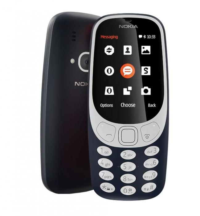 Кнопочный сотовый телефон Nokia 3310 2017 синий мобильный GSM - фото 1 - id-p224426946