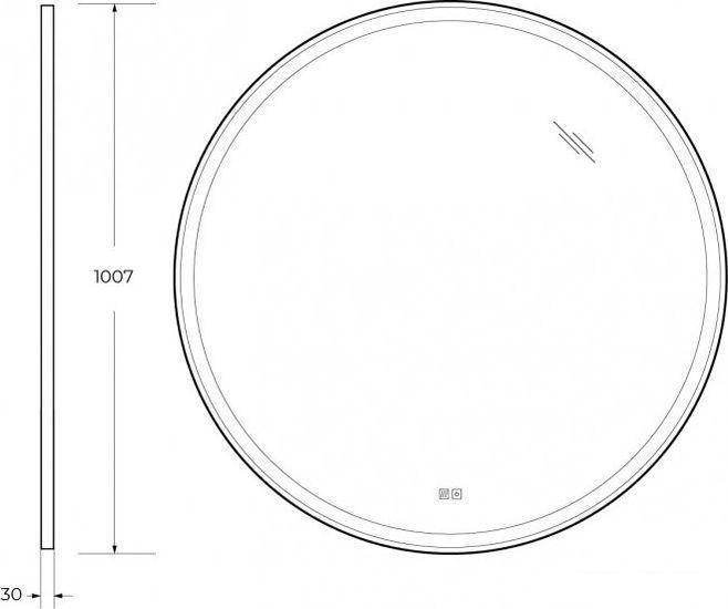 Cezares Зеркало CZR-SPC-CADRO-1000-LED-TCH-WARM - фото 2 - id-p222631347