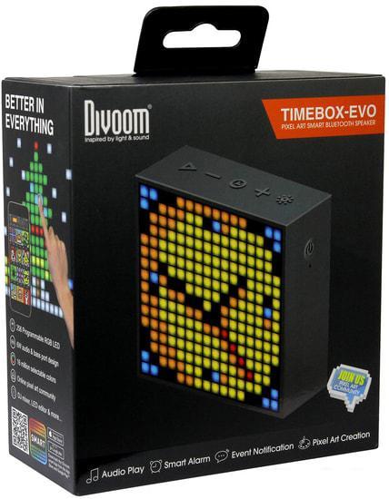 Беспроводная колонка Divoom Timebox-Evo (черный) - фото 10 - id-p224390765