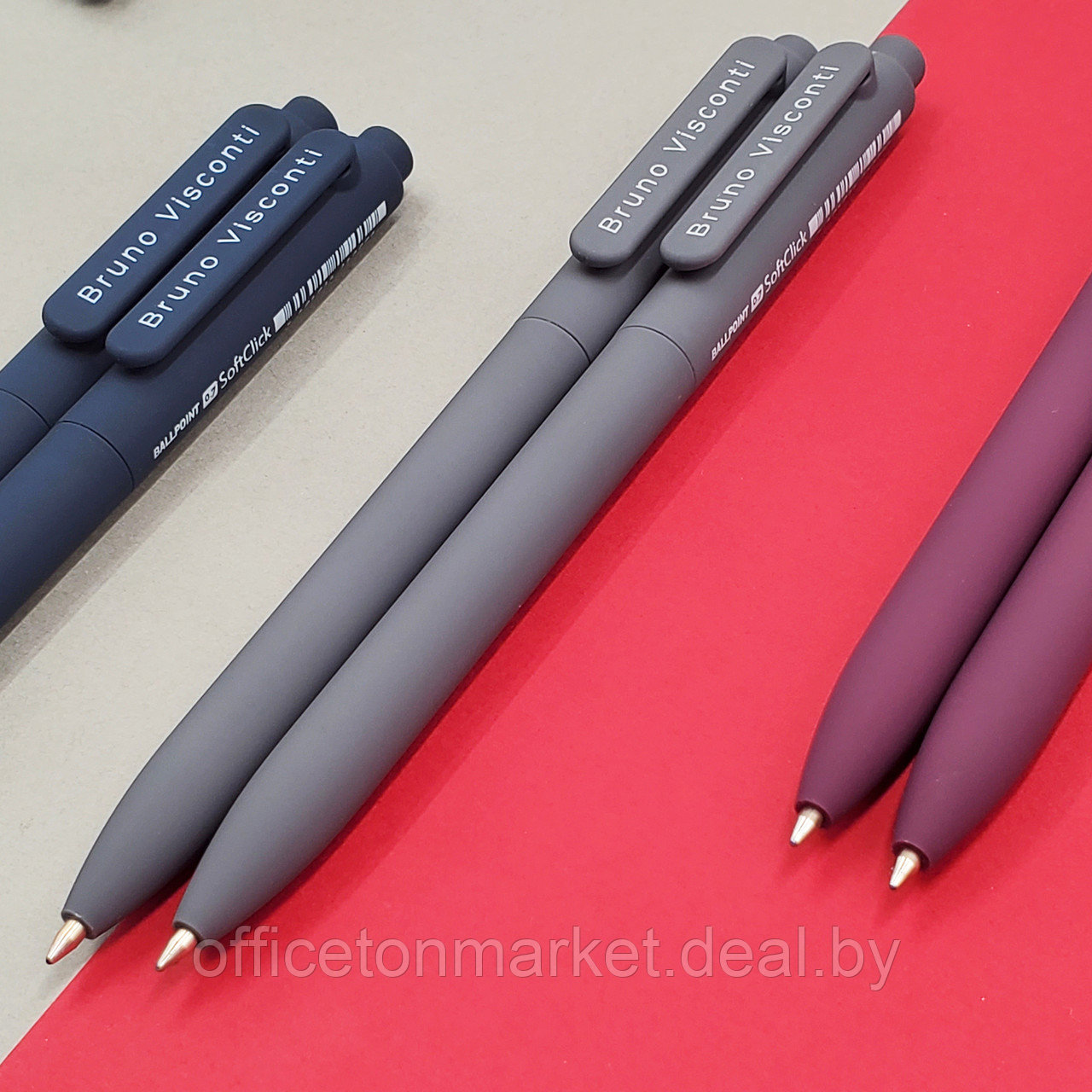 Ручка шариковая автоматическая Bruno Visconti "SoftClick. Original", 0.7 мм, ассорти, стерж. синий - фото 3 - id-p224534120