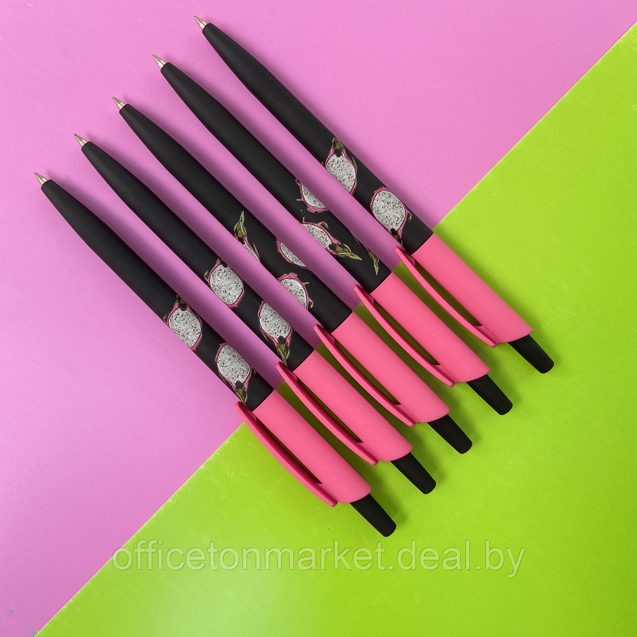 Ручка шариковая автоматическая "HappyClick. Fresh & fruity. Питахайя", 0.5 мм, розовый, черный, стерж. синий - фото 6 - id-p224534123