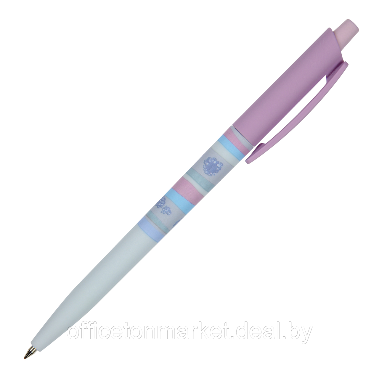 Ручка шариковая автоматическая "HappyClick. Ягодные тортики. Ежевика", 0.5 мм, фиолетовый, голубой, стерж. - фото 1 - id-p224534127