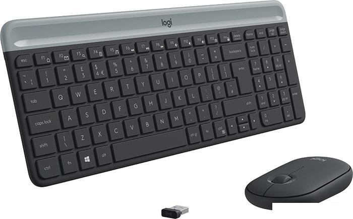 Клавиатура + мышь Logitech MK470 Slim Wireless Combo - фото 2 - id-p224103047