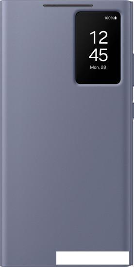 Чехол для телефона Samsung View Wallet Case S24 Ultra (фиолетовый) - фото 1 - id-p224235024