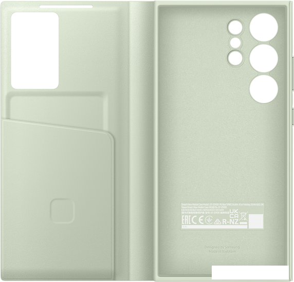 Чехол для телефона Samsung View Wallet Case S24 Ultra (светло-зеленый) - фото 4 - id-p224235034