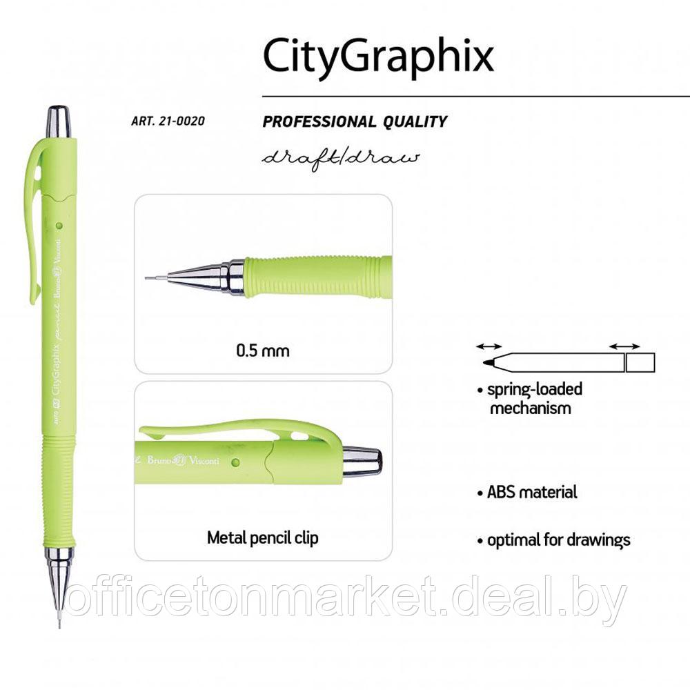 Карандаш автоматический "CityGraphix", 0.5 мм, с ластиком, ассорти - фото 3 - id-p224534139