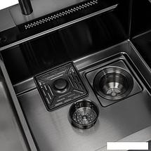 Кухонная мойка ARFEKA ECO AR 750*450 Black PVD Nano, фото 3